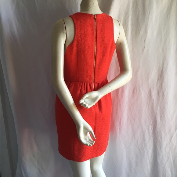 Cynthia Steffe 4 Orange Brocade Party Dress Cockta - Picture 2 of 8