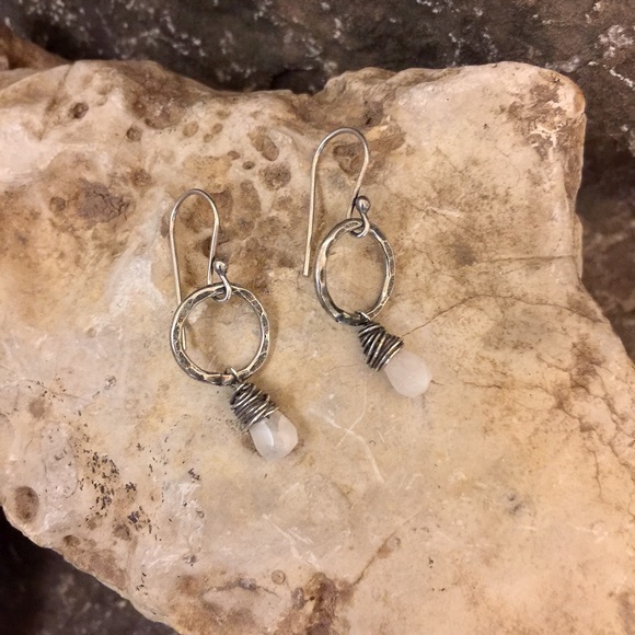 🚫sold🚫Natural moonstone and Sterling earring - Picture 2 of 2
