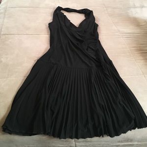 Black surplice halter dress Black surplice halter dress