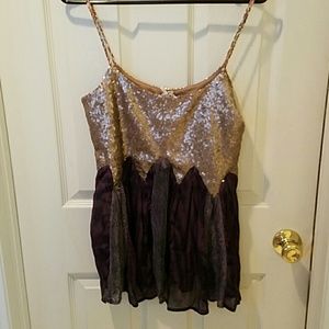 BKE Purple and Gold Top