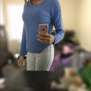 JCrew Cashmere Cambridge cable crew neck sweater