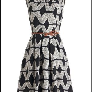 Black and white diamond dress