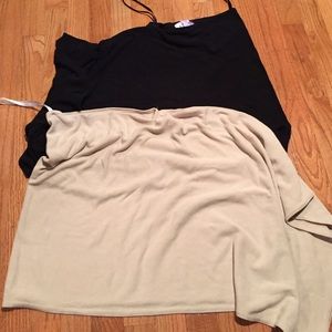 Set of 2 silky smooth shrugs.