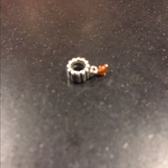 Pandora charm with orange bead