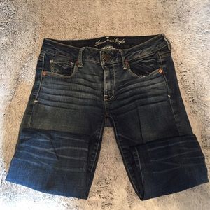 American Eagle Medium-Wash Long Skinny Jeans