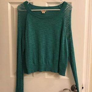 Beautiful Teal Crop Sweater