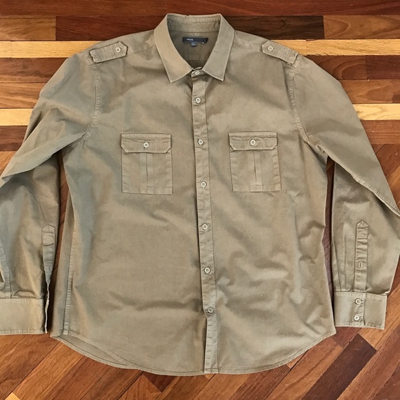 Vince Tan Button Down Shirt
