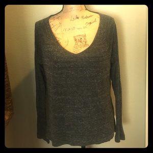 Lightweight long sleeve gray top