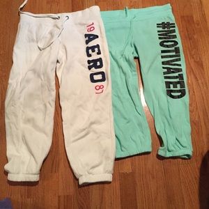 2 pair bundle of 3/4 length joggers!