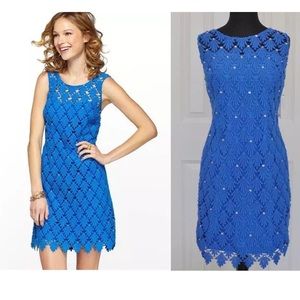 Lilly Pulitzer Shiloh Blue Lace Shift, Size 00