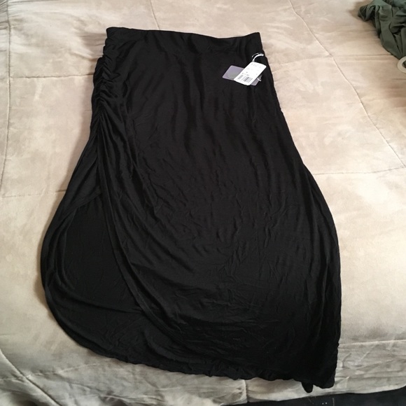 Asymmetrical midi skirt