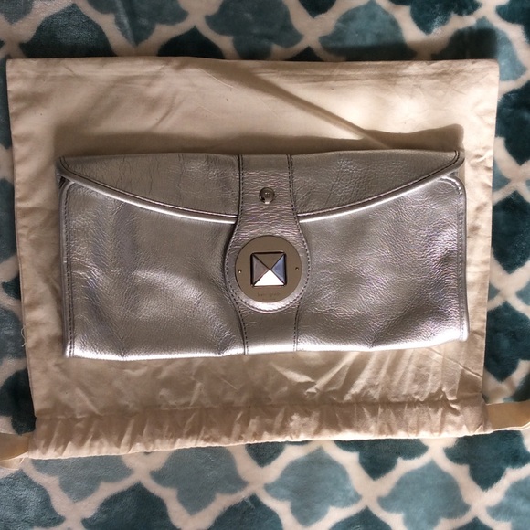 Kate Spade - Metallic Silver Clutch