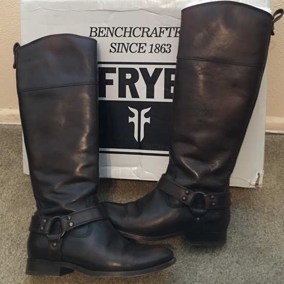 Frye "Melissa Harness" riding boots.