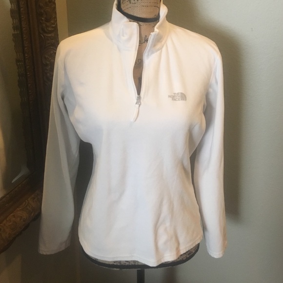NorthFace half zip white fleece