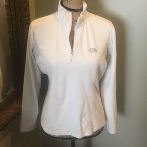 NorthFace half zip white fleece
