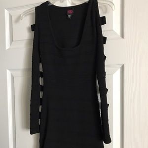 Black open arm sweater/bandage dress
