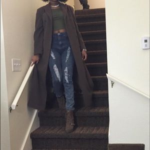 *NEGOTIABLE* Long taupe Calvin Klein trench coat