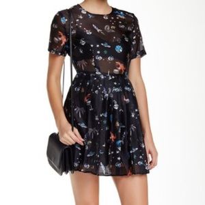 re:named Space Cartoon Organza Dress