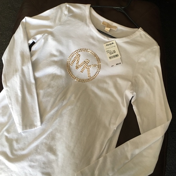 Michael by Michael Kors white long sleeve shirt