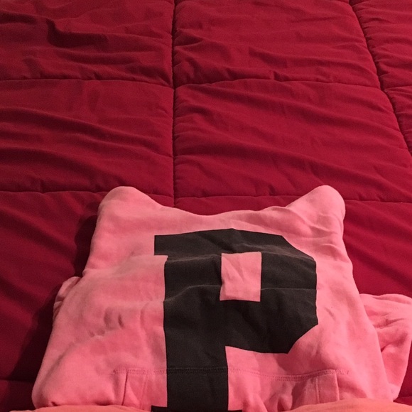 Pink hooded sweatshirt
