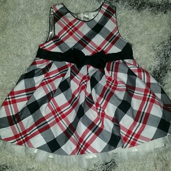 Baby girl holiday/christmas dress plaid