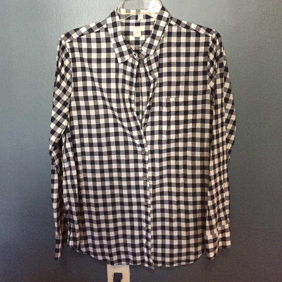 J Crew plaid button up