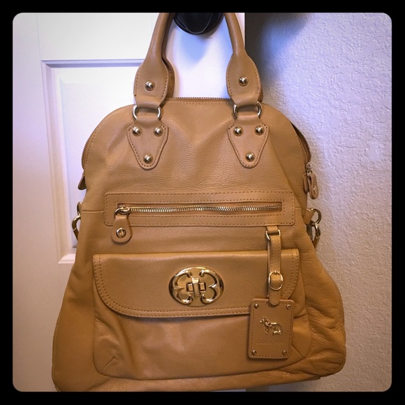 Emma Fox Leather Bag with Gold Hardware