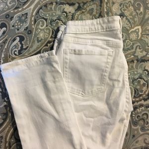 Gap White Skinny Crop Jeans