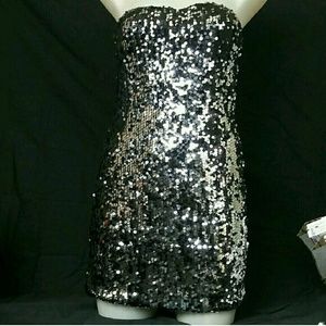 New Black & Silver Sequin Dress