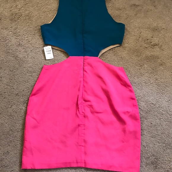 Neiman Marcus pink and blue dress BRAND NEW - Picture 2 of 4