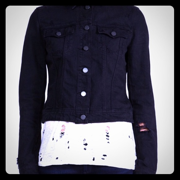 Paige Vermont distressed vintage denim jacket