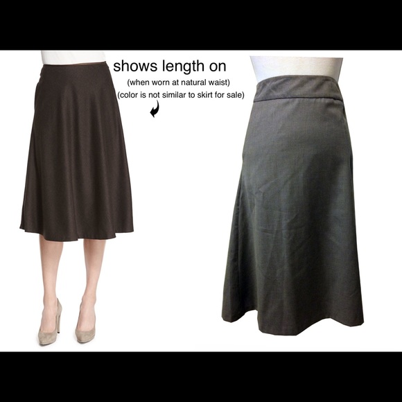 A-Line Suit Skirt with Pockets