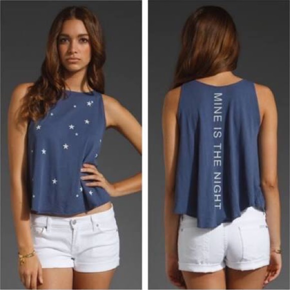 WILDFOX Mine is the Night Cassidy Tank dusty blue
