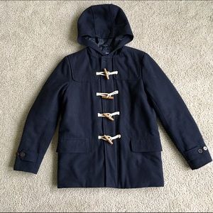 Gap Men's Navy Blue Toggle Coat