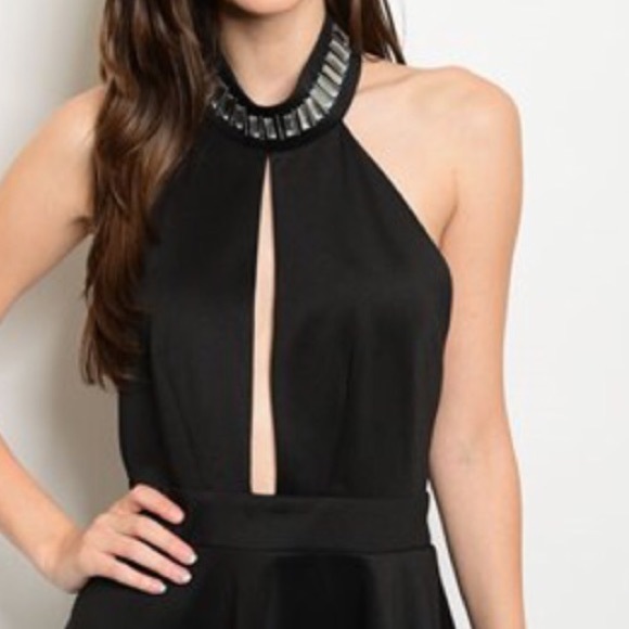Sleeveless Black Fit & Flare Dress New - Picture 2 of 4