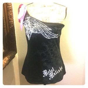 Metal Mulisha one shoulder top