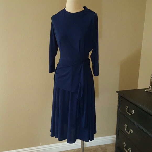 Vintage Navy Blue Dress Reduced Price Firm!