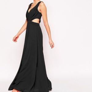ASOS side cut out maxi dress formal wedding