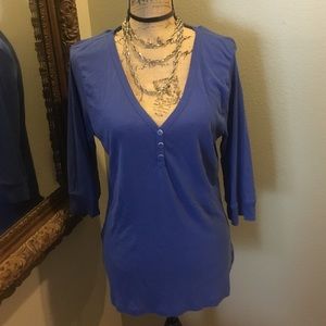 Blue 3/4 Sleeve Top