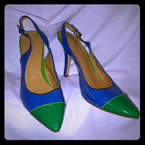 Nine west 4in pump. Blue and green