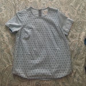Light wash denim top