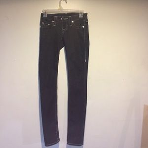 Black skinny true religion jeans