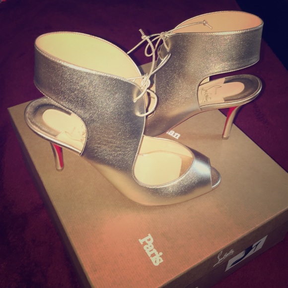 Christian Louboutin Top Nic Nappa Laminata heels - Picture 3 of 4