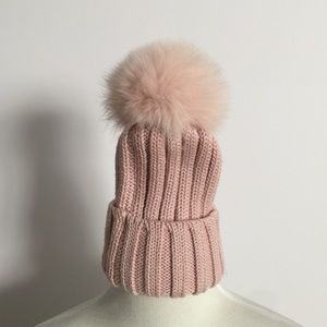 Pink Caiyta Beanie with Pom Pom