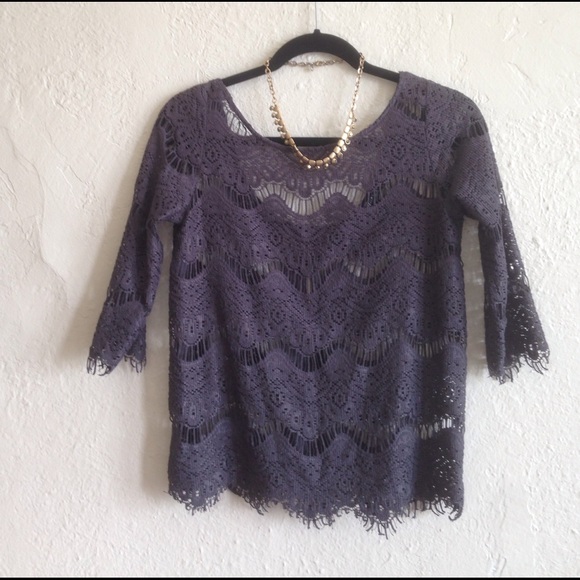 Zara Tops - Zara Lace Zip Back Top