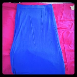 cobalt blue pencil skirt