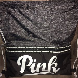 VS Pink Pocket Drawstring Gym Bag
