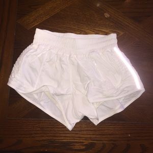 White Lululemon shorts