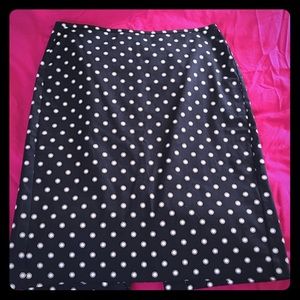 Polka dot pencil skirt