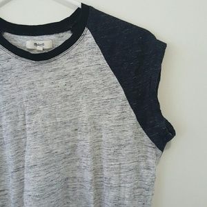 Madewell linen muscle tee